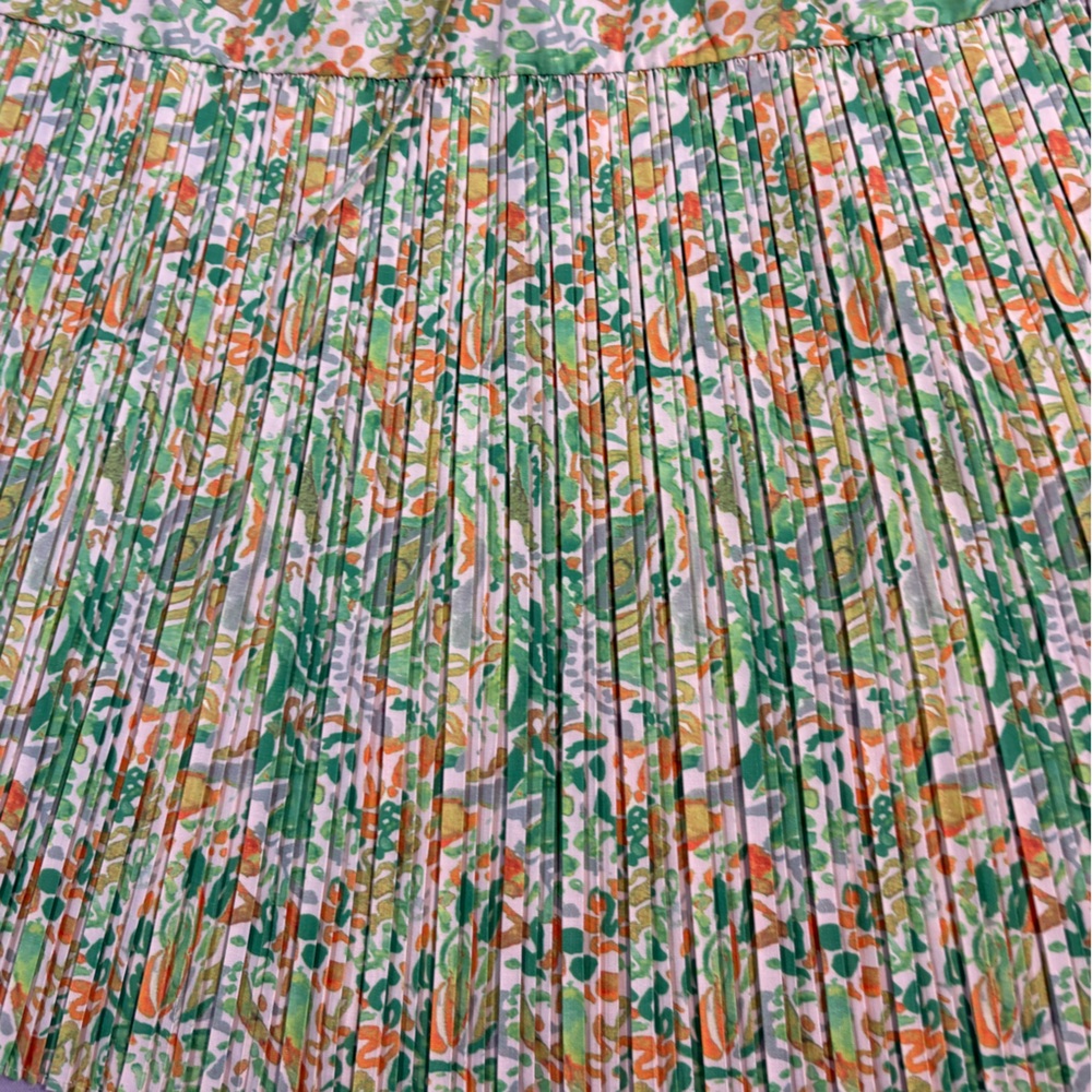 Anthropologie Current Air Floral Garden Sage Mix Print Pleated Size Small NWT - Picture 10 of 10